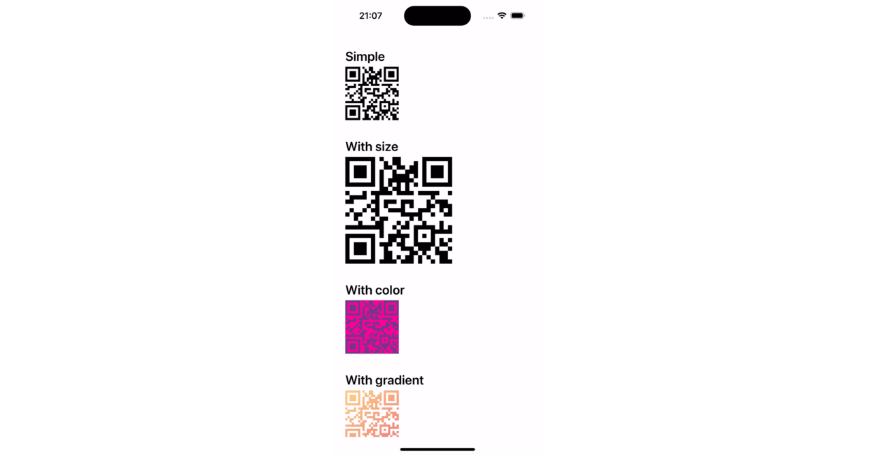 DifferentQR code styles